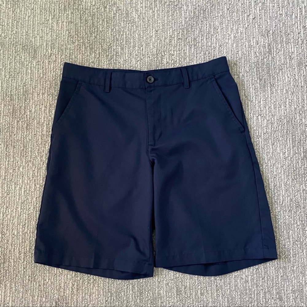 Golf Shorts Izod Polyester Navy Blue